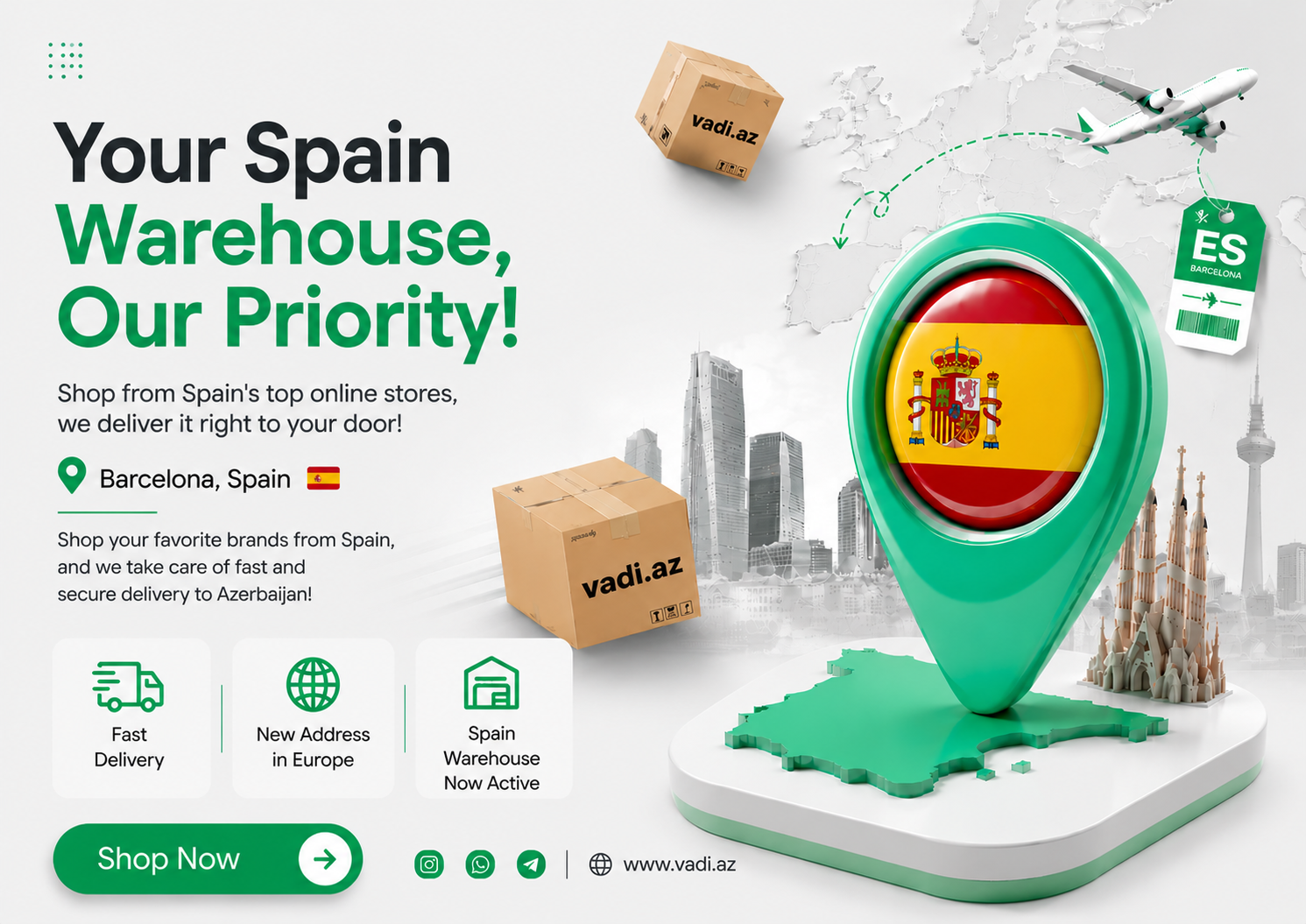 Shipping and Online Shopping from Spain — Buy Zara, Bershka, Mango and More with Vadi.az