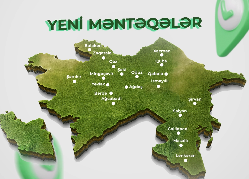 VADİ-DƏN MUJDƏ ! TAM 20 MƏNTƏQƏ İLƏ RAYONDA YAŞAYAN MÜŞTƏRİLƏRƏ DAHA ƏLÇATAN OLDUQ.